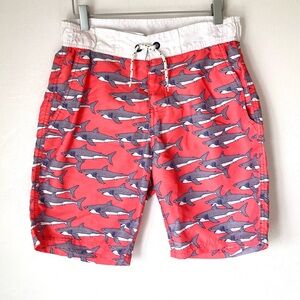 Mini Boden Shark Swim Trunks Size 13-14